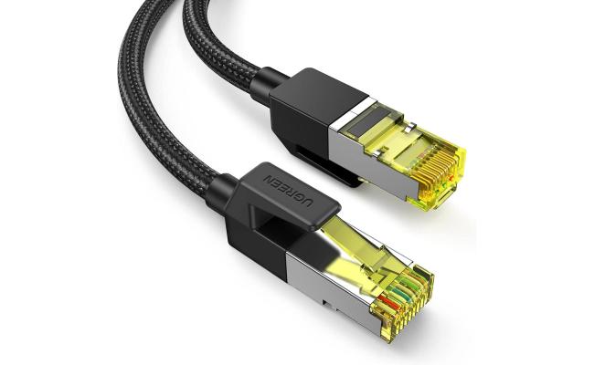 UGREEN Cat 7 Braided Ethernet LAN Cable (5m) – 10Gbps High-Speed | 600MHz | Double Shielded RJ45